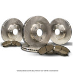 Front Rear Kit | 4 Regular Rotors & 8 SemiMetallic Pads